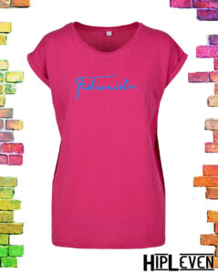 Vrolijk roze Plussize t-shirt "Fashionista"