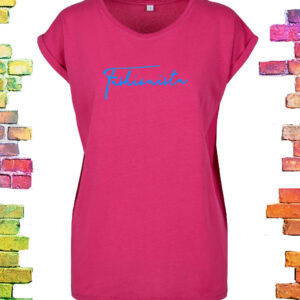 Vrolijk roze Plussize t-shirt "Fashionista"