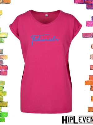 Vrolijk roze Plussize t-shirt "Fashionista"