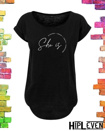 Zwart plussize dames t-shirt