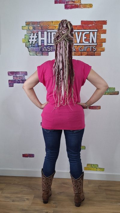 fuchsia roze Plussize t-shirt