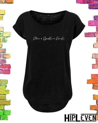 zwart Plussize dames t-shirt