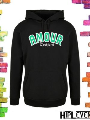 Zwarte-Dames-hoodie-plussize AMOUR