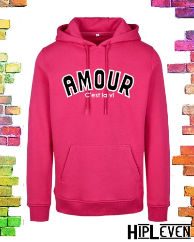 roze dames hoodie plussize AMOUR